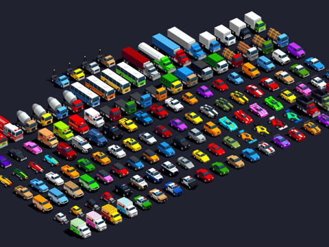  简单车辆包3d模型 