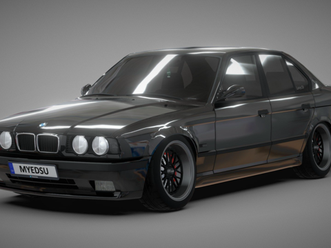  宝马E34姿态风格3d模型 