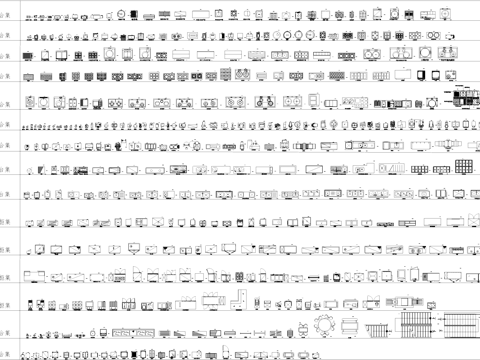 餐饮空间炉具电器柜子水池CAD工装图库cad施工图