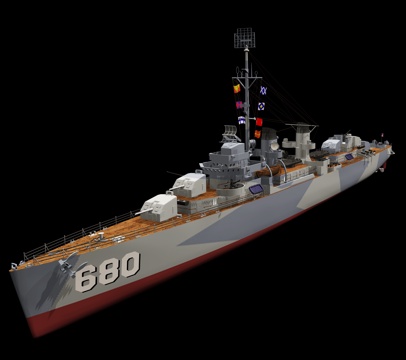  其他混搭680号驱逐舰3d模型 