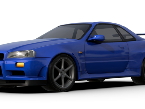  日产天际线R34 GTR3d模型 