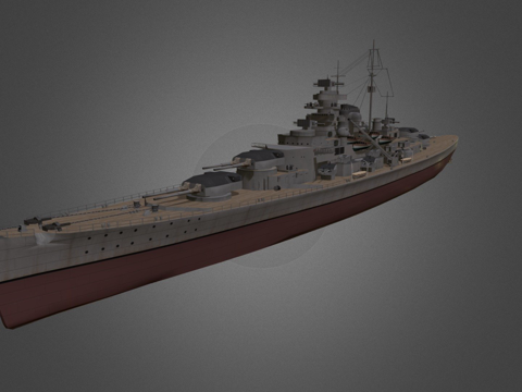  KMS俾斯麦3d模型 