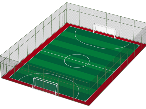 现代足球场su模型