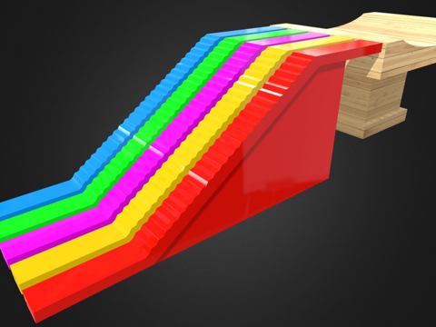  BeamNG曼塔普彩色楼梯带停车3d模型 