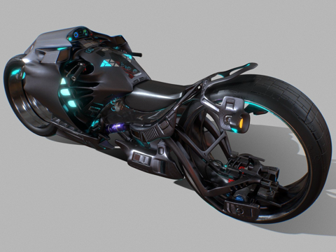  科幻摩托车项目MX3d模型 