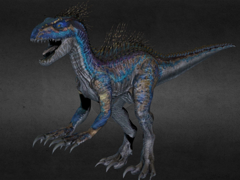  侏罗纪世界游戏第四十级第二代狂暴龙3d模型 