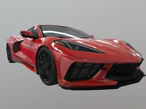  雪佛兰科尔维特C8 Stingray3d模型 