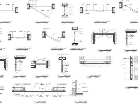 门工艺节点大样CAD施工详图集cad施工图