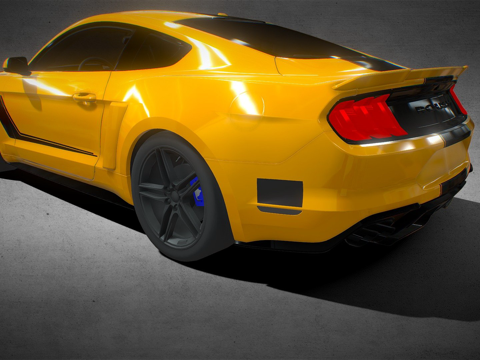  福特野马ROUSH 2019款  第3阶段3d模型 