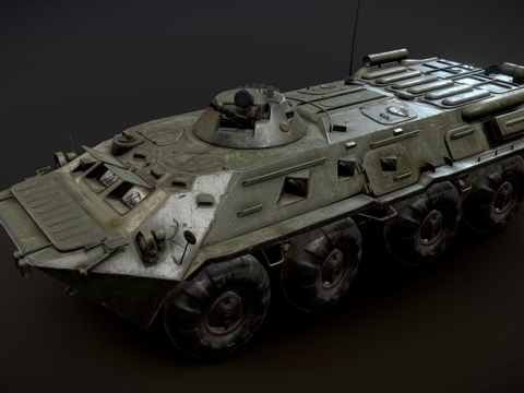  废弃的苏联BTR803d模型 