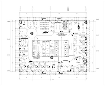 1600平养老院 最新平面施工图设计cad施工图