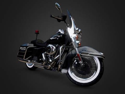  哈雷戴维森警用版3d模型 