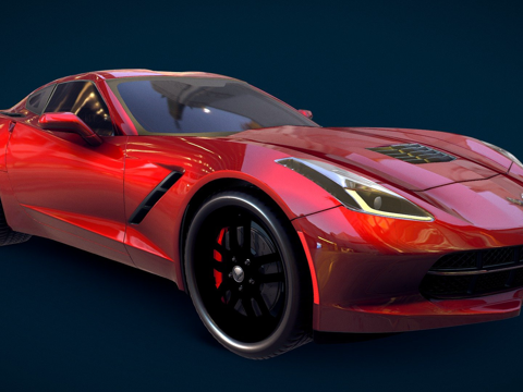  科尔维特Stingray3d模型 