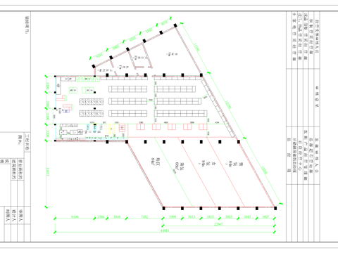 大型超市 最新平面施工图设计cad施工图