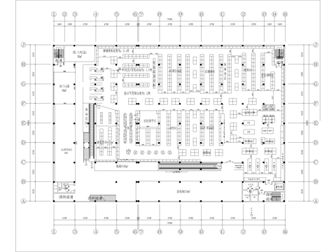 大型超市 最新平面施工图设计cad施工图