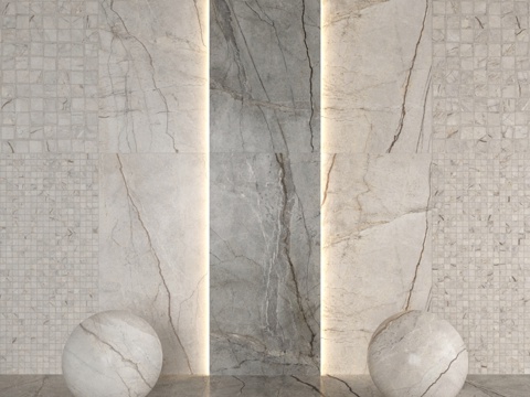  现代墙面3d模型 