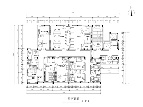 两层养老院 最新平面施工图设计cad施工图