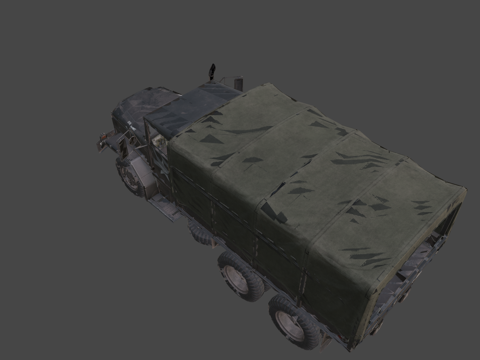  凯撒吉普M35系列2吨级6x6货运卡车3d模型 