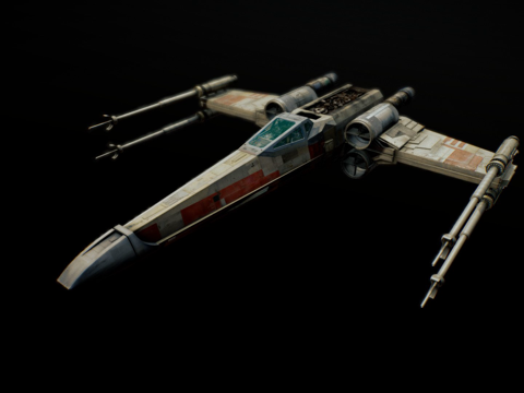  高多边形X翼战斗机3d模型 