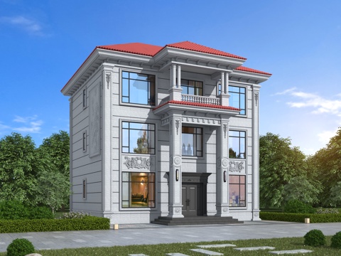 自建房别墅  欧式别墅su模型