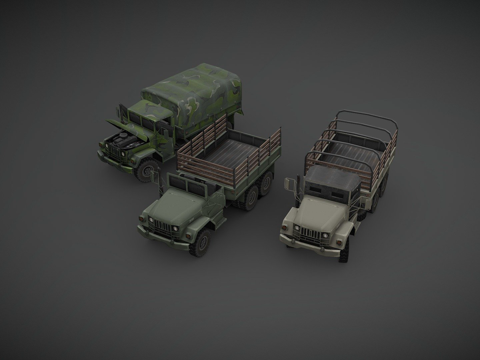  AM通用M35A2两吨半卡车3d模型 