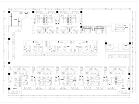 养老院 最新平面施工图设计cad施工图