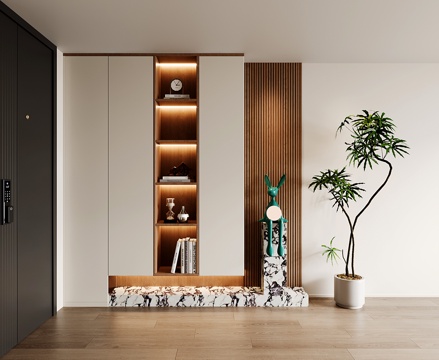  现代定制玄关鞋柜 通顶鞋柜3d模型 