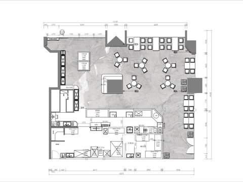 蛋糕面包店  最新平面施工图设计cad施工图