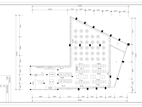 大型超市 最新平面施工图设计cad施工图