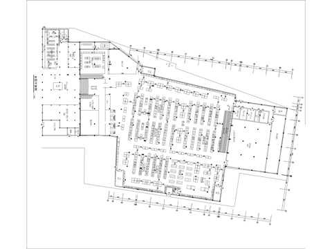 超市 最新平面施工图设计cad施工图