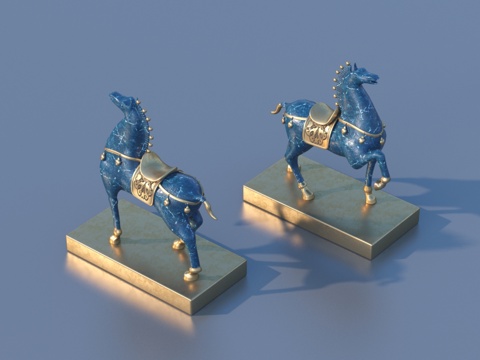  雕塑 骏马 马雕像 马雕塑 铁马3d模型 