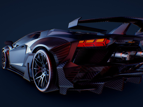  兰博基尼埃文塔多3d模型 