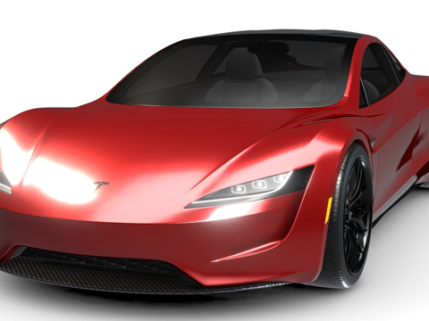  特斯拉Roadster 2020年款3d模型 