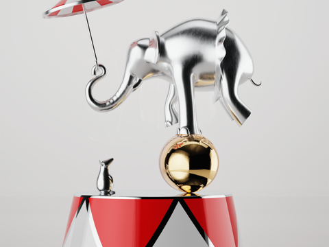  ALESSI 艾烈希马戏团限量糖果机音乐盒送礼创意轻奢不锈钢免费3d模型 