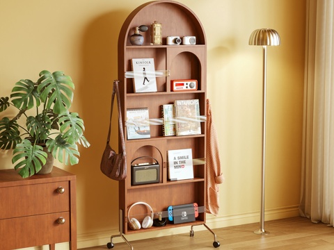  杂志柜 移动柜 装饰镜 边柜 摆件3d模型 