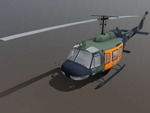  贝尔UH1易洛魁3d模型 