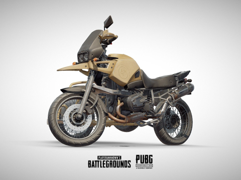  绝地求生  摩托车3d模型 