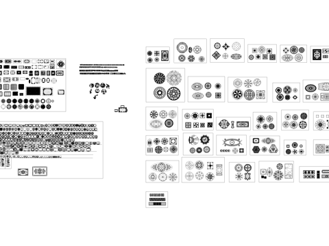 地面拼花图案CAD施工图库cad施工图