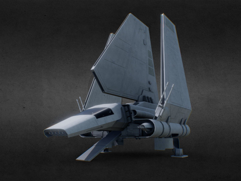  星球大战  帝国拉姆达穿梭机3d模型 