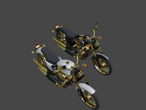  本田Shadow RS金色2010款 由Alex.Ka.制作3d模型 