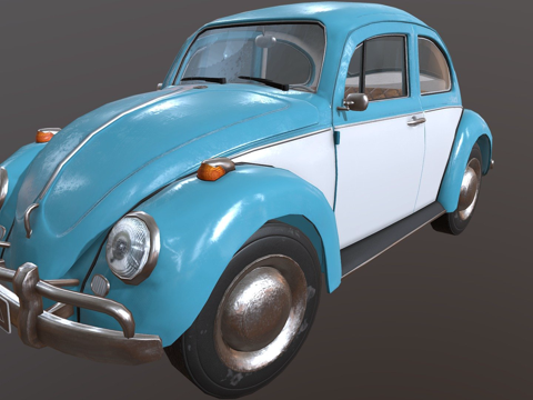  甲壳虫福斯卡3d模型 