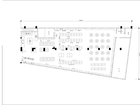 大型超市 最新平面施工图设计cad施工图