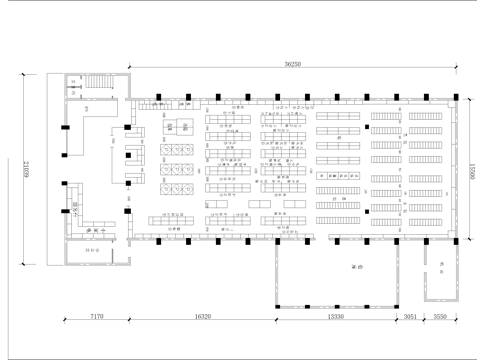 大型生鲜超市 最新平面施工图设计cad施工图