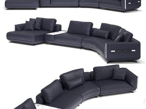  转角沙发3d模型 