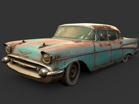  年代轿车3d模型 