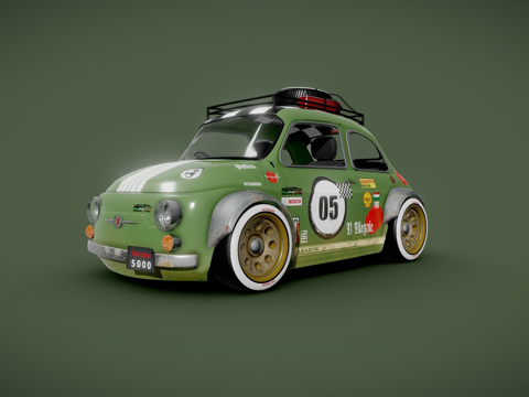  菲亚特500 x 不法之徒3d模型 