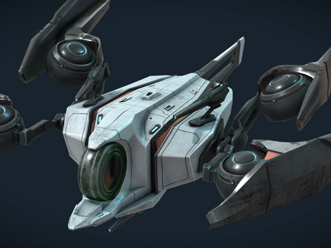  西安飞船3d模型 