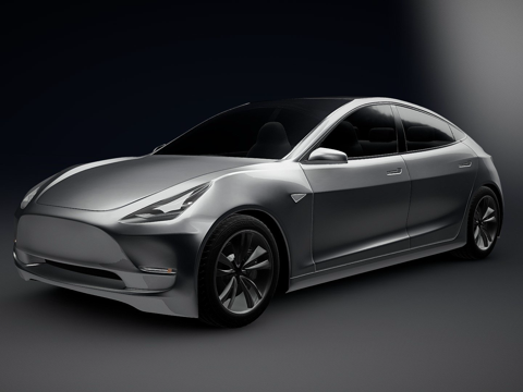  特斯拉Model 33d模型 
