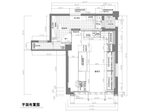 蛋糕面包店  最新全套施工图设计cad施工图