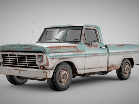  福特F100 1967款3d模型 